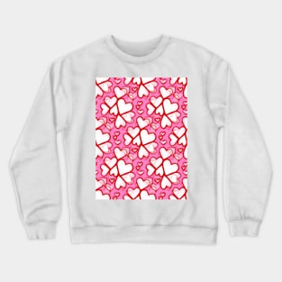 HAPPY Valentines Day White Hearts. Crewneck Sweatshirt